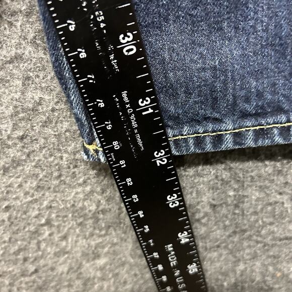 Abercrombie‎ & Fitch Slim Straight Jeans Mens Size 31x32 Dark Blue - Picture 3 of 9